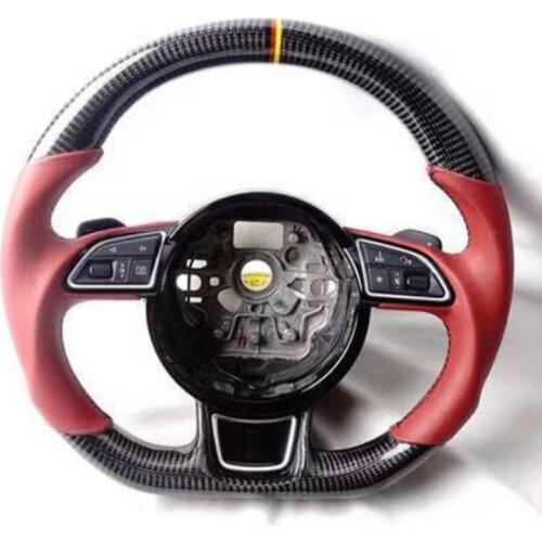 100% Real Carbon Fiber Car Steering Wheel For Audi A1 A6 A7