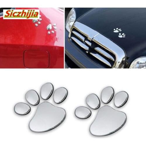 3D dog panda animal footprint sticker car motorcycle decoration for Acura RLX CL EL CSX ILX MDX NSX RDX RL SLX TL TSX Vigor ZDX