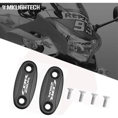 MTKRACING Aluminum Mirror Hole Cover Plug Decorative Cap Mirror Driven Eliminators For HONDA CBR250R CBR300R CBR 250R 300R 2020