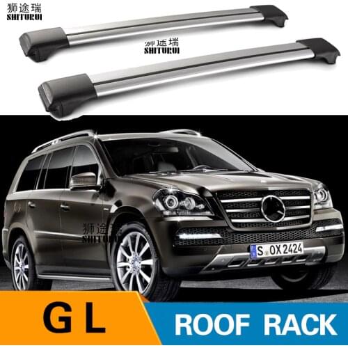 SHITURUI 2Pcs Roof bars For Mercedes-Benz GL-Class 2013-2016 X166 SUV Aluminum Alloy Side Bars Cross Rails Roof Rack Luggage