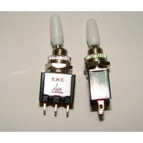 Free shipping 10pcs Black button switch KNX1*2 two file 2A 250V tripod toggle switch