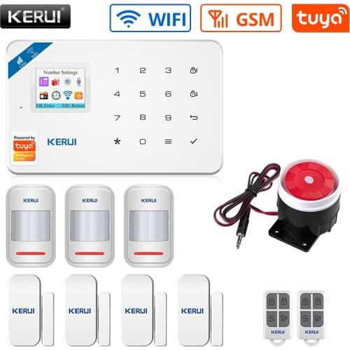 KERUI W18 WIFI Wireless GSM Smart Alarm System Home Security APP Remote Control Indoor Camera Door Sensor Infrared Detector Kit