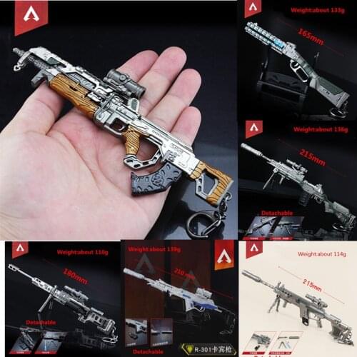 Hot Game APEX Legends Keychain APEX VK-47 R-301 G7 Gun Model Cosplay Props Key Chain llaveros For Fans Collection Gifts