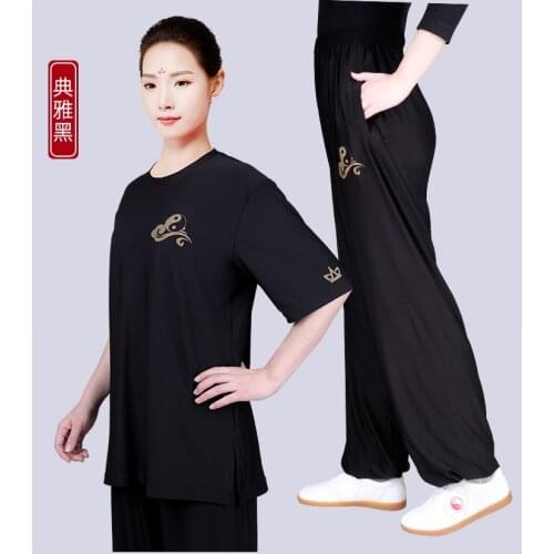 Tai Chi Pants Stretch Kung Fu Trousers Quick drying Martial Art clothes Yoga Pants Arts T-shirt Top Sweatshirt S-4XL Women & Men