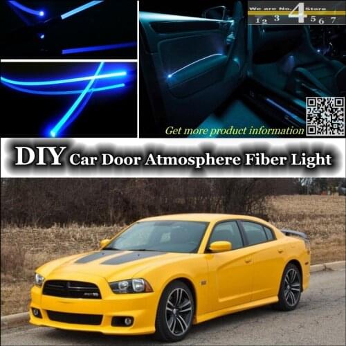 For Dodge Super Bee interior Ambient Light Tuning Atmosphere Fiber Optic Band Lights Door Panel illumination Not EL light Refit