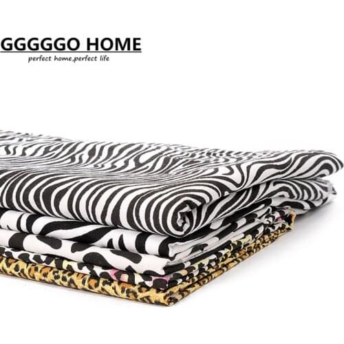 GGGGGO HOME,cotton/polyester Zebra, leopard printed canvas fabric for cushion/sofa/curtain/bag/shoes/home decoration