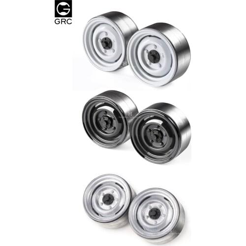 GRC 1.9 Inch Heavy & Old-fashioned Metal Wheel Rim #G02 For 1/10 RC Crawler Traxxas TRX4 SCX10 90046 D90 Blazer #GAX0130BW/B/P