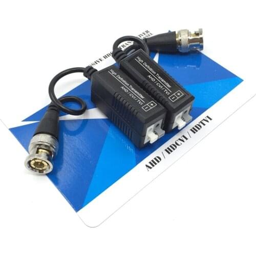 HD CCTV Via Twisted Pairs Adapter 720P HD CVI/TVI/AHD Passive Video Balun Male BNC to UTP Cat5/5e/6 Network Camera