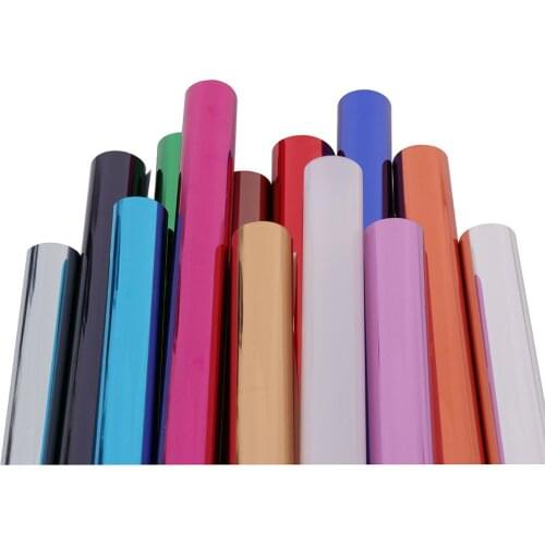 HOHOFILM 50cmx600cm Metallic Heat Transfer Vinyl T-shirt Vinyl Heat Press film Garment Film 20''x236.22'' Cool