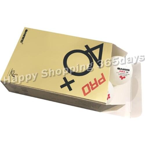 ITTF Apprved SANWEI 3 Star 40+ ABS PRO Seamed PP Ball Table Tennis ball / ping pong ball free shipping