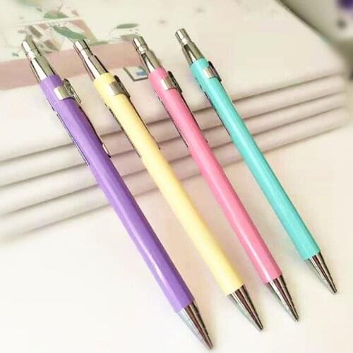 6PCS Metal Mechanical Pencil School Supplies Office Stationery Automatic Pencil Writing Student 0.5/0.7mm