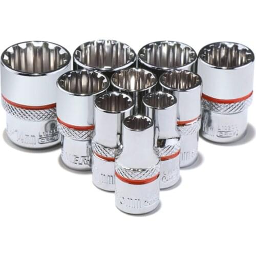 One Pcs 12 Point Spanner Socket Bit 1/4" Combination Drive Nut CR-V for Eight Screws Auto Car Repair Hand Tools