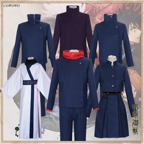 Anime!Jujutsu Kaisen Gojo Satoru Itadori Yuji Fushiguro Megumi Kugisaki Nobara Inumaki Toge Ryomensukuna Uniform Cosplay Costume