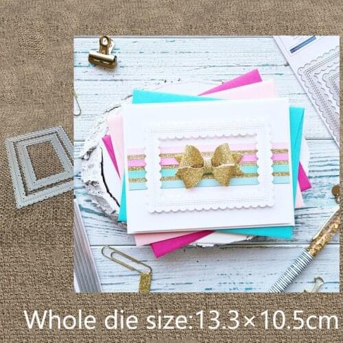 XLDesign Craft Metal Cutting Dies stencil mold scallop frame decoration scrapbook Album Paper Card Craft Embossing die cuts