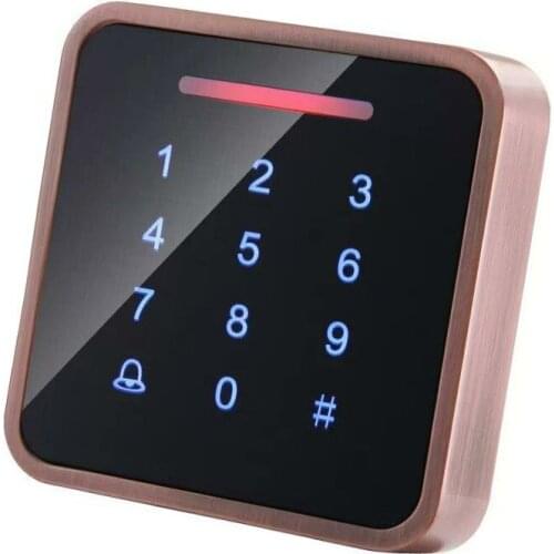 Metal shell plating,touch key with backlight Door Access Control Touch-Screen RFID ID card and password