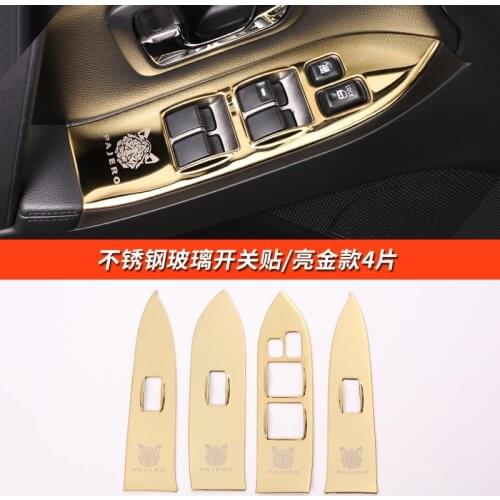 Car interior modification FOR Mitsubishi Pajero v93 v97 door button protection cover v93 v97 decorative products
