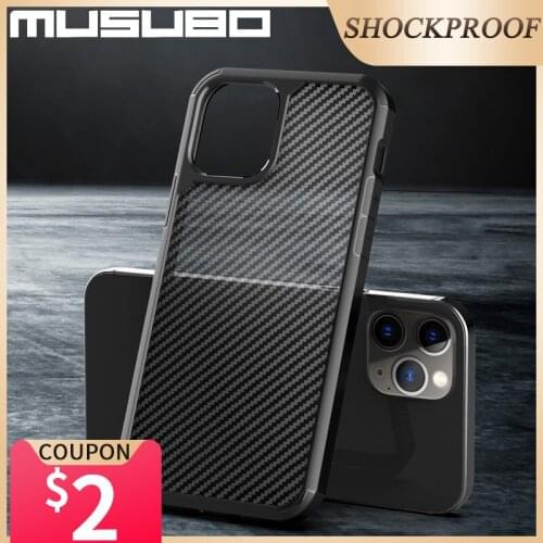 Musubo Carbon Brazing Case For iPhone 12 Pro Max Soft TPU Cover For iPhone 11 Pro Max XR X Fundas 8 Plus 7 SE 2020 Luxury Coque