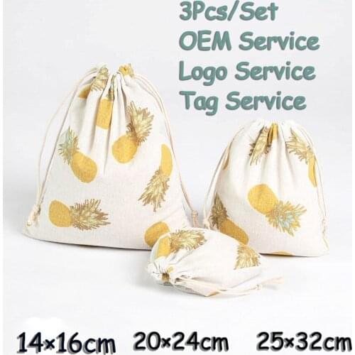 Drawsting Perfume Gift Bag Dry Flower bag Brush Kit Pouch Fragrance Aroma Pouch 3Pcs/Set Traveling Organizer bag