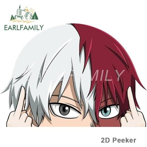 EARLFAMILY 13cm x 9.1cm for My Hero Academia Peek Anime Car Stickers Vinyl Campervan Decal Motorcycle Surfboard Laptop Decor