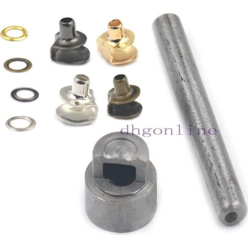 One TooL + 10 Pcs 10mm Boot Hook eyelet Buckle For Shoelace Hiking Rock Climbing Washer