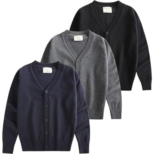 4-14Y Kids Boys Cardigan Knitting Boys Autumn Sweaters Cotton Girl Cardigan Baby Boys Casual Jacket Sweaters Childrens Clothing