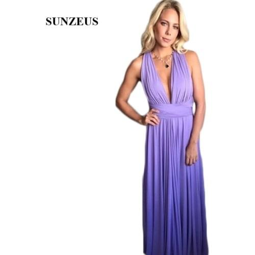 Deep V Neck Purple Wedding Party Prom Dresses A-Line Spandex Back Straps Cross Bridesmaid Dresses vestido para boda mujer SBD122