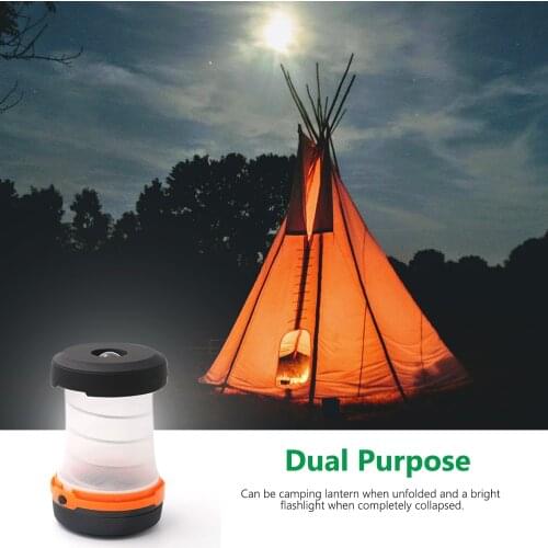 Mini Portable LED Tent Light Stretch Outdoor Camping Lantern Dimmable Hiking Lamp LED night light Camping Light Powered By 3*AAA