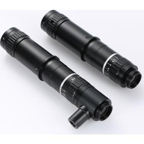 Industrial Video Microscope C-Mount Lens 500X 1000X Full Focus Large Magnification Magnifier Coaxial Point Light Source Lens