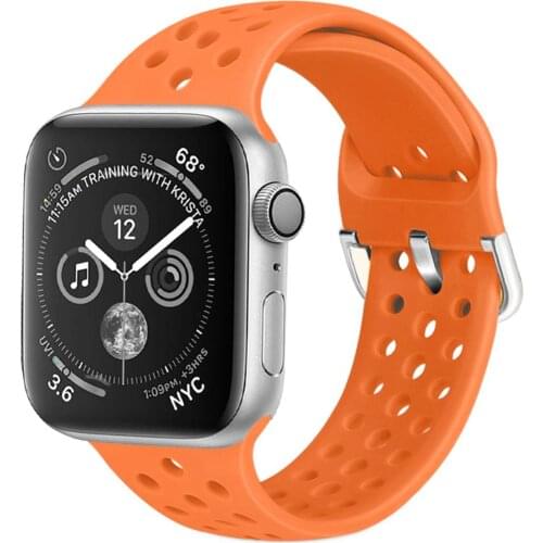 Silicone Watch Band for Apple Watch Series SE 6 5 3 44mm 42mm Sport Bracelet Wrist Strap for iwatch 4 2 38mm 40mm Accessories