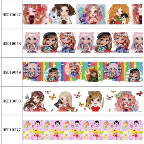 22MM 25MM 38MM 50MM 75mm Printed Pattern on Grosgrain Ribbon for diy ribbon