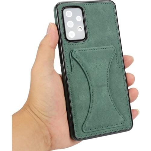 Luxury Slim Fit Leather Cover for Samsung Galaxy A72 A52 A71 A51 A42 A32 A12 A21S A30S A50S A20 Card Slots Shockproof Stand Case