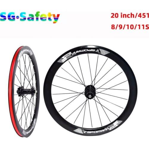 20 inch 451 Folding bicycle wheelset Aluminum alloy BMX Mountain bike wheels Disc brake V brake 4 bearing 8-11speed Bike Wheels