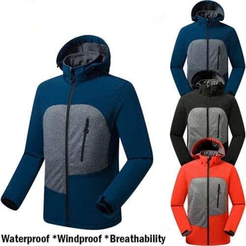 Softshell Jackets Men Waterproof Windproof Windbreaker Ski Coat Thermal Mountain Clothes Sailing Jackets For Hiking Hunting 2XL