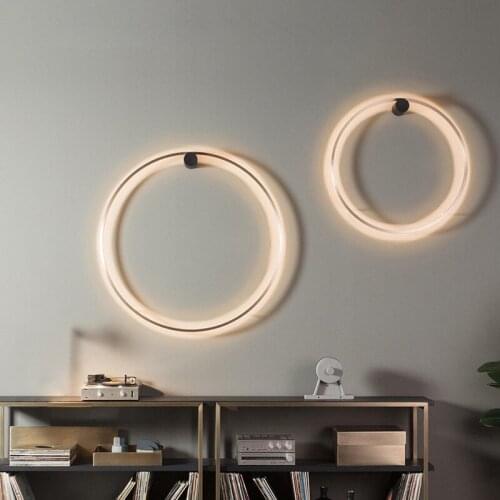 Modern Simple Ring LED Wall Lamp Designer Creative Bathroom Lamps Living Room Decoration Cirque Ring Art Decor Wall Lighting