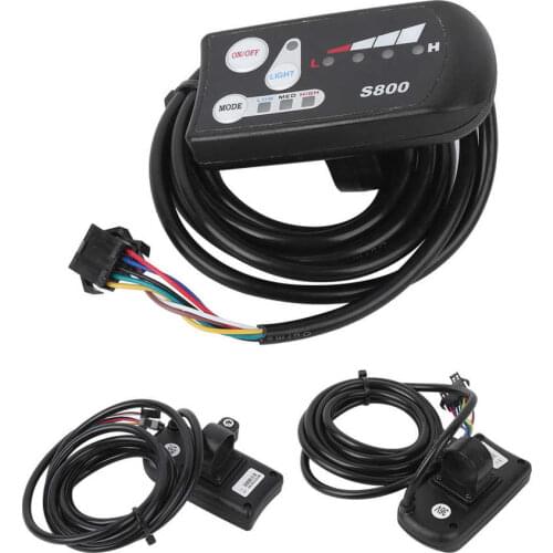 36/48V E-bike LED Instrument Electric Bicycle Lithium Battery LED Meter S800 Display Horizontal Black Screen E-bike Accessories