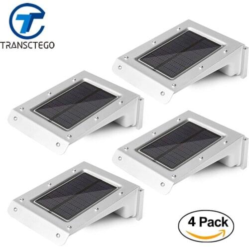 4 PCS 20 Led Solar Light PIR Motion Sensor Outdoor IP65 Waterproof Path Solar Powered Lights For Garden Security Street Lamp