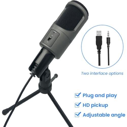 KLW Omni-Directional-Pick Up Noise reduction upgrade-sensitive Sound In All Directions Microphone with USB Or 3.5 interface plug