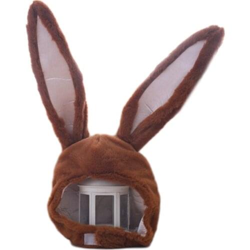 Funny Long Bunny Ears Plush Hood Hat Stuffed Toy Rabbit Cosplay Costume Headgear X5XA