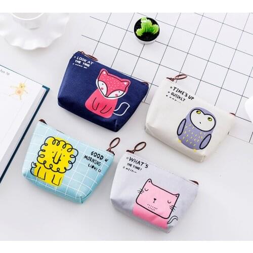 2020 Korean Cute Coin Purse Mini Nylon Key Storage Bag Cartoon Small Money Purse