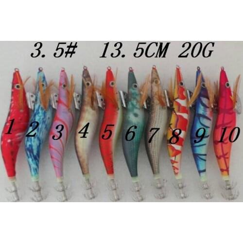 220569728419943 10pcs 3.5# squid jigs squid hook . yamshita jigs . fishinglure , fishingtackle no1---no10 13.5cm 20g