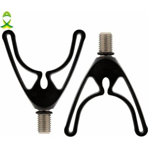 JSM 4pcs Black Plastic U-head Fishing Rod Holder Telescopic Fishing Rod Butt Rest Head Carp Fishing Accessories