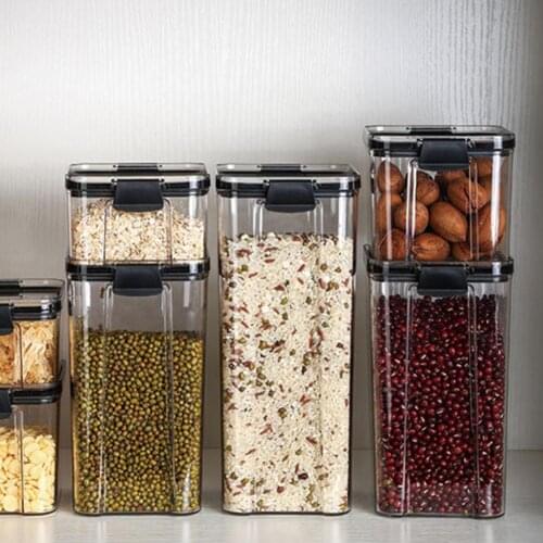 460/700/1300/1800ML Kitchen Foods Storage Container Multi-use Fresh-keeping Multigrain Storage Tank Transparent Sealed Cans
