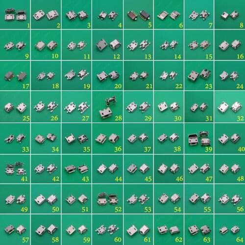 64model mini micro usb jack connector socket charging Port 5pin 7pin for Samsung HTC Lenovo Huawei ZTE...mobile phone tablet pc