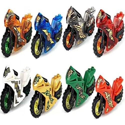 80pcs New Motorcycle Fighting Educational Bricks Building Blocks Diy Toys for Boys Gift