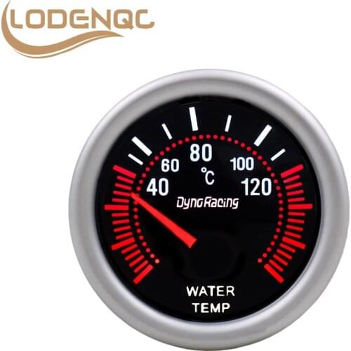 Lodenqc Car Gauge 2'' 52mm Universal 12V LED Water Temp Sensor Smoke Lens Digital Water Temp Temperature Gauge 40-120C