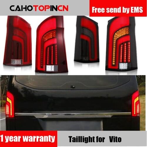 Car LED Tail Light Taillight For Mercedes Benz V Class Vito V260 2016-2020 Rear Running Lamp + Brake + Reverse + Turn Signal
