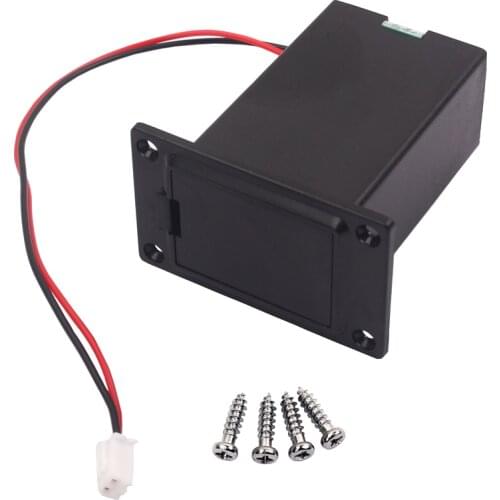 9V Battery Case Holder Compartment Cover with Screws for Guitar Bass Parts