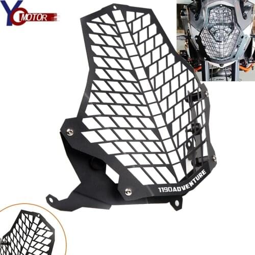 CNC Motorcycle stainless steel Headlight Protector Guard Lense Cover Grill For 1190 Adventure 1190 ADV R 2013-2018 2017 2016