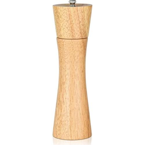 Fissman Rubber Wood Salt Mill with Strong Adjustable Ceramic Grinder Kitchen Tools