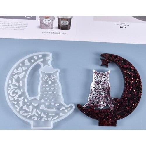 DIY Owl Exhibition Board Crystal Epoxy Mold For Handmade Jewelry Accessories Home Decoration Crafts Making Tools